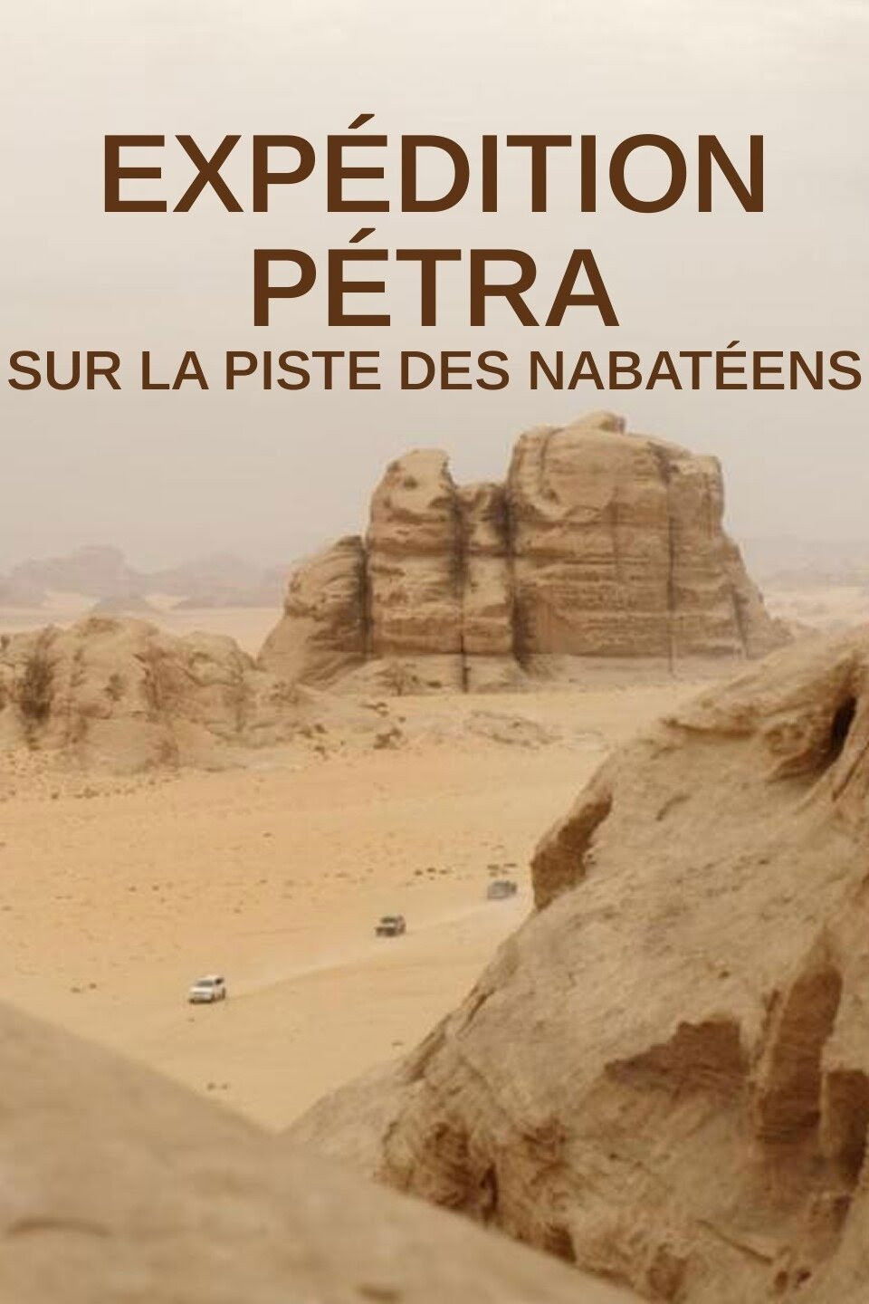 Sandstone rock formations in a desert.