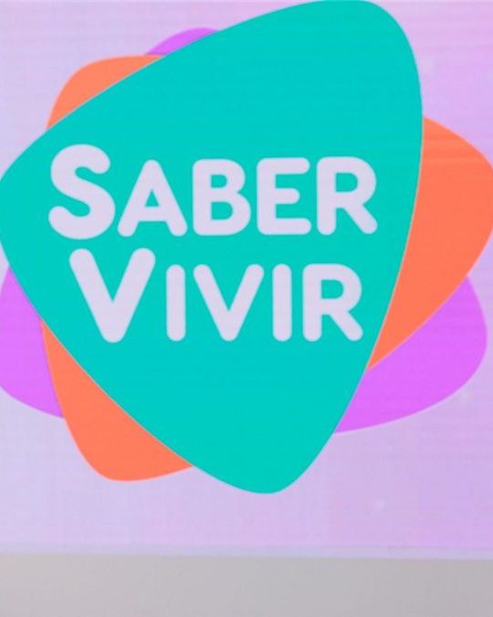 The programme logo in white on teal, orange and pink shapes.